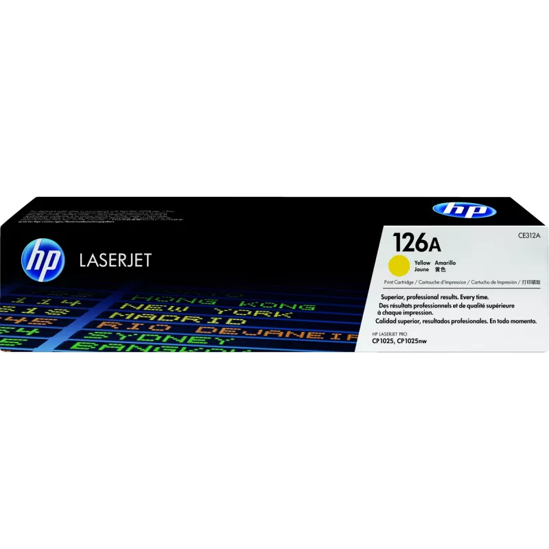 HP 126A geltonas originalus lazerinio spausdintuvo kasetė, 1000 puslapių, 1 vnt.