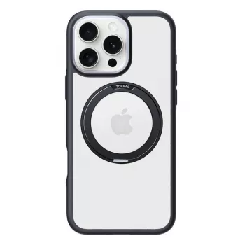 Apsauginis dėklas Torras Ostand R Fusion, skirtas iPhone 16 Pro – juodas