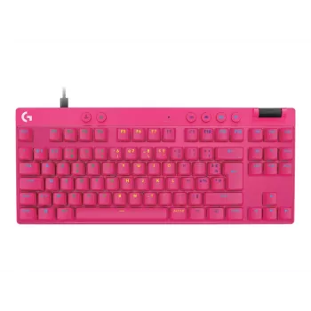 Žaidimų klaviatūra Logitech G 920-013249 USB AZERTY prancūziška rožinė Tenkeyless