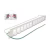 Patch panel 19 inch DELOCK 24 prievadų keystone, pasukami prievadai, įtempimo mažinimas, 1U metalinis