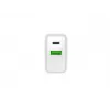 Sieninis greitasis įkroviklis NATEC RIBERA 12V 20W USB-C PD 3.0 + USB-A Samsung AFC Baltas