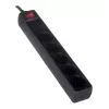 EnerGenie SPG5-C-15 apsauginis filtras nuo viršįtampių, juodas, 5 kištukiniai lizdai, 250 V, 4,5 m
