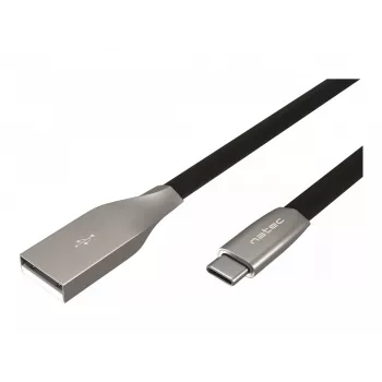 NATEC kabelis USB-C/A 2.0 1m Prati 1m juodas metalinis