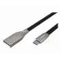 NATEC kabelis USB-C/A 2.0 1m Prati 1m juodas metalinis