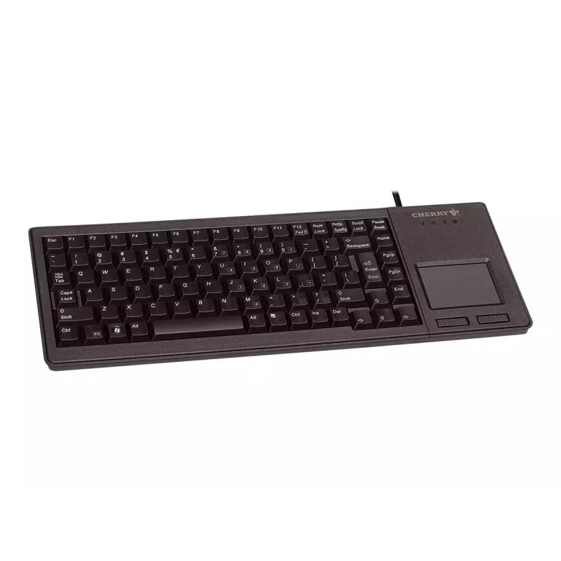 CHERRY XS Touchpad klaviatūra su jutikliniu kilimėliu, universali USB, QWERTY JAV anglų, juoda
