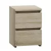 Naktinis staliukas Top e shop M2 SONOMA – 2 stalčiai, ąžuolo spalva, 300×300×400 mm