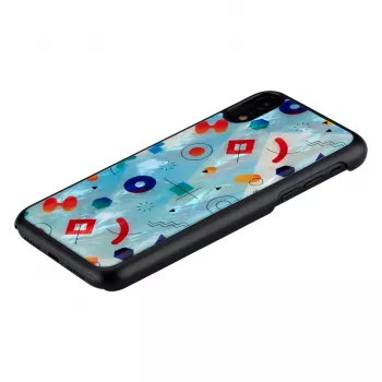 Apsauginis dėklas iKins iPhone XR — Juodas Poppin Rock dizainas