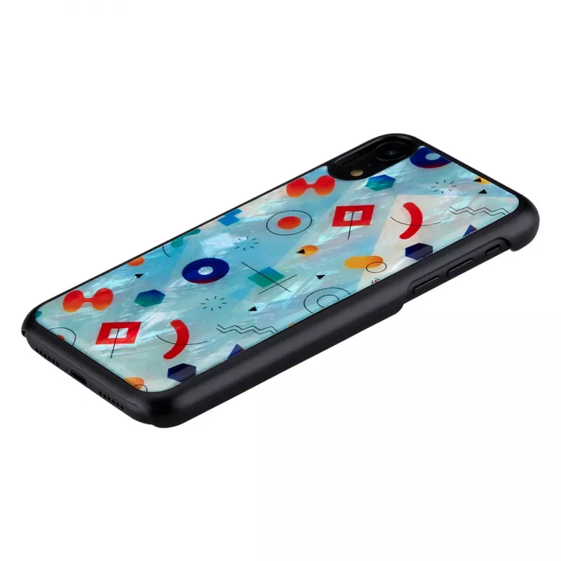 Apsauginis dėklas iKins iPhone XR — Juodas Poppin Rock dizainas