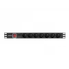 LANBERG PDU-07E-0200-IEC-BK PDU 1U 10A 7 lizdų prancūziškas 2m Juoda