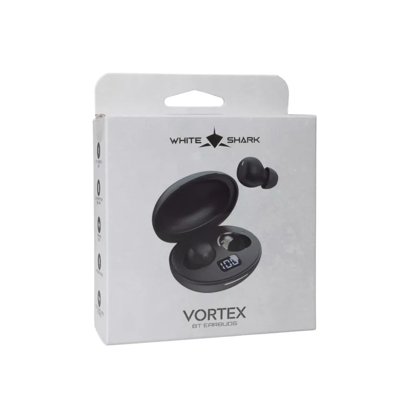 Belaidės ausinės White Shark GEB-TWS-02 Vortex Black