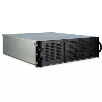 Inter-Tech 3U-30248 Rack juodas, nerūdijantis plienas