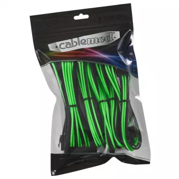 CableMod Classic ModMesh CM-CAB-CKIT-N86KKLG-R 8+6 kontaktų maitinimo ilginimo rinkinys, juoda/žalia