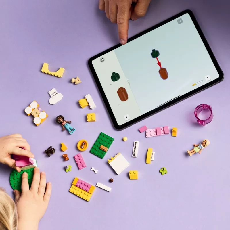 Konstruktorius LEGO Friends Šuniukų žaidimų aikštelė 42665, 66 detalės, 2 minifigūrėlės, nuo 4 metų