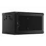 Lanberg WF01-6406-23B sieninis 19 colių 6U serverio stovas su perforuotomis durelėmis, juodas