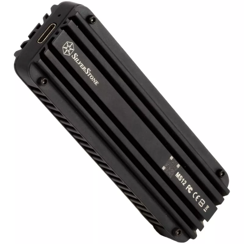 Išorinis SSD korpusas Silverstone MS12 Black M.2