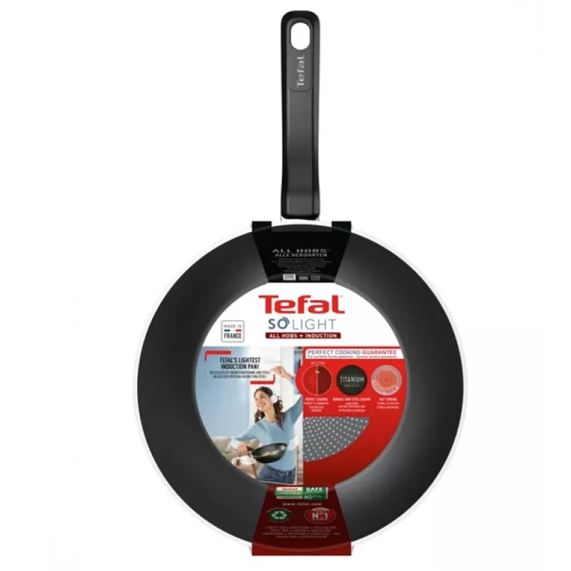 Wok keptuvė Tefal So Light 28 cm – indukcinė, nelipni, lengva