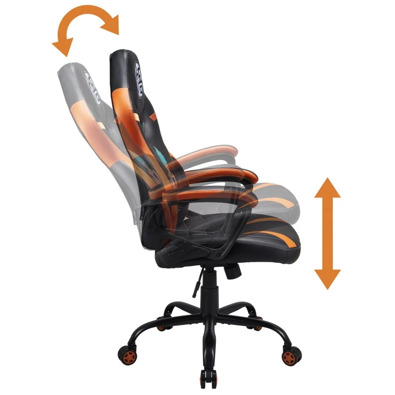 Žaidimų kėdė Subsonic SA5573-D4, sintetinė oda, juoda-oranžinė