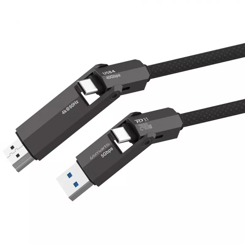 USB4–HDMI laidas 4smarts ComboCord 240W 1,5 m