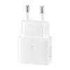 Sieninis USB-C įkroviklis Samsung EP-T2510 25 W baltas, universalus greitasis įkroviklis su PPS