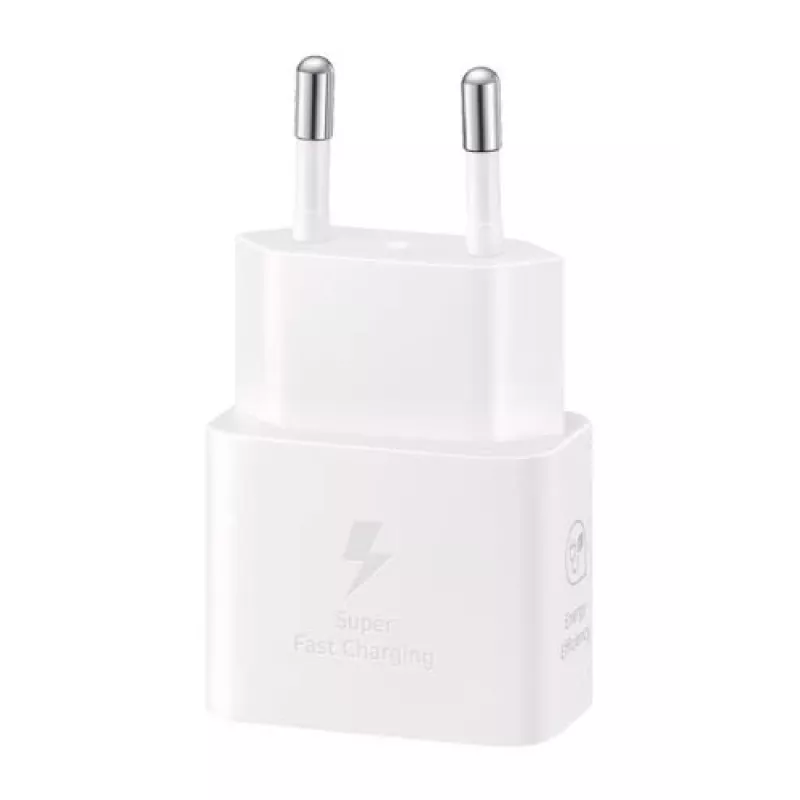 Sieninis USB-C įkroviklis Samsung EP-T2510 25 W baltas, universalus greitasis įkroviklis su PPS