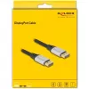 DeLOCK DisplayPort kabelis 16K 60 Hz 1 m sidabrinis metalinis