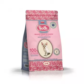 FOLK Švelnus patiekalas kačiukams su triušiu ir ėriena - sausas kačių maistas - 1,6 kg