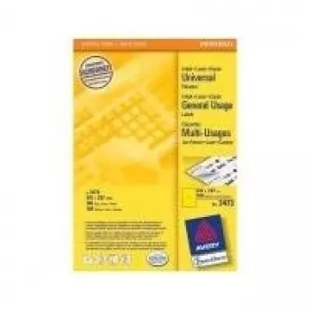 Lipnių etikečių lapai AVERY 3473 Geltoni 210 x 297 mm