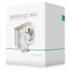 Oro aušintuvas DeepCool AK400 G2 WH, 120 mm ventiliatorius, maks. oro slėgis 3,33 mmH2O, 92×132×156 mm, baltas
