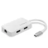 Edimax EU-4308 nešiojamojo kompiuterio dokas / prievadų replikatorius USB 3.2 Gen 1 (3.1 Gen 1) Type-C Baltas