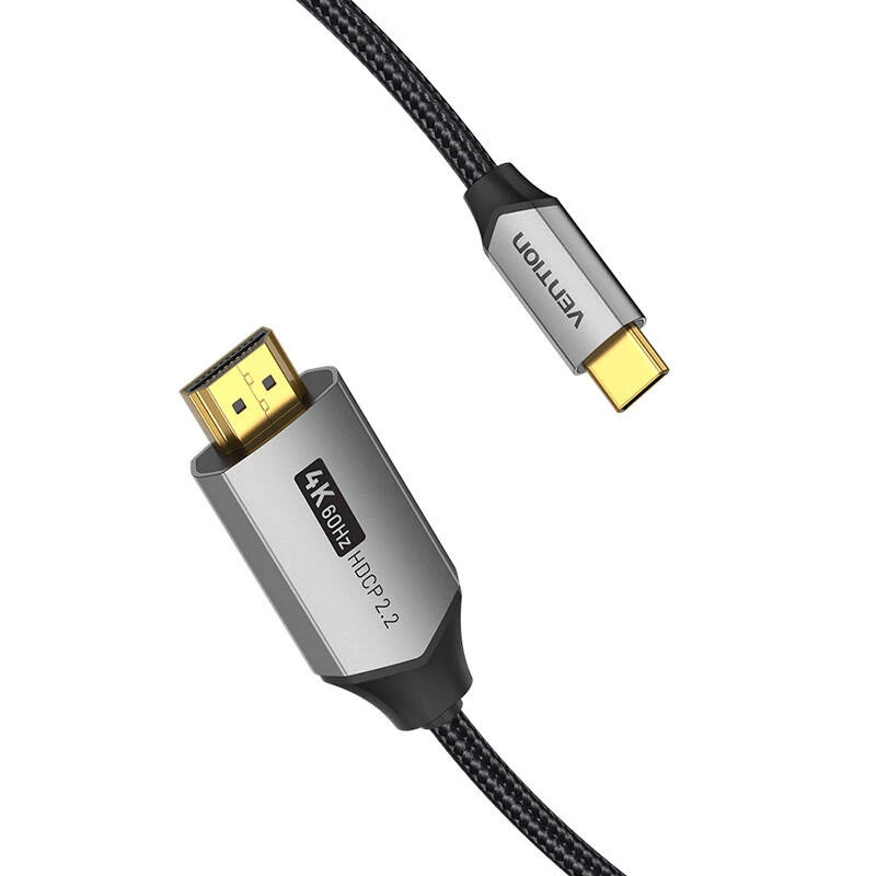 Vention CRBBH USB-C į HDMI laidas — 2 m, 4K@60Hz, juodas