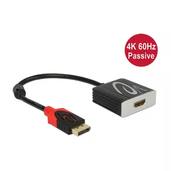 Adapterinis kabelis DisplayPort HDMI DeLOCK 0,2 m