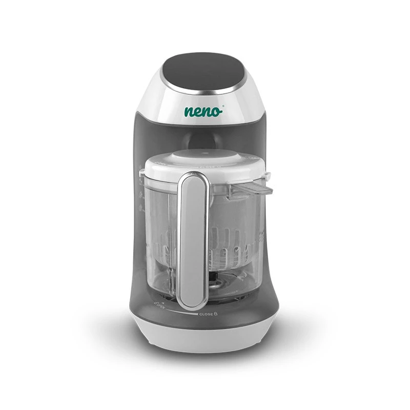 Maitinimo prietaisas kūdikiams Neno Cibo 300 W, 0,3 l dubuo, garinimas ir maišymas, pašildymas, pilka/balta
