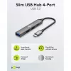 Goobay Slim 4 prievadų USB-Hub, USB-C™ į USB-C™/USB-A, USB 3.2 (74459)