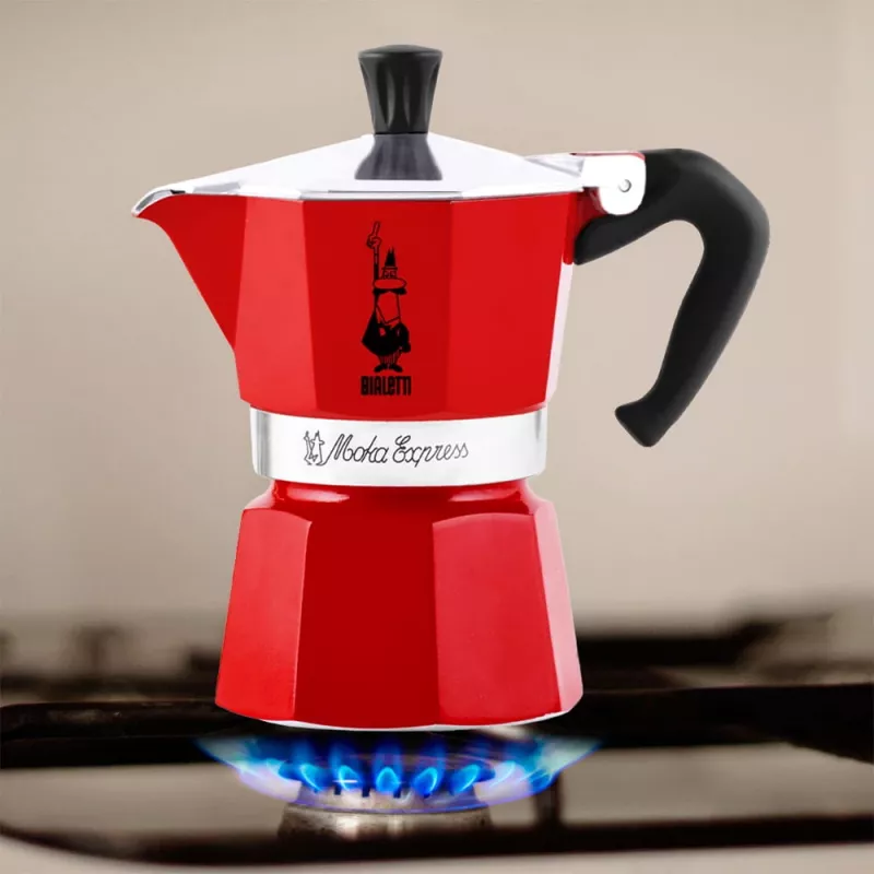 Bialetti Moka Express kavinukas raudonas