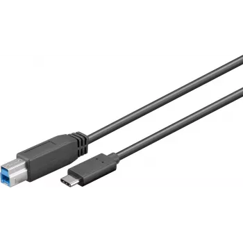 Wentronic Goobay USB 3.0 SuperSpeed laidas USB-C™, 1 m - USB 3.0 kištukas (B tipas) > USB-C kištukas (67986)