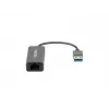 USB centras NATEC Cricket USB 3.2 Gen 1 Type-A su RJ-45 Ethernet 1000 Mbit/s, aliuminio korpusas, juoda