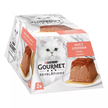 Šlapias kačių maistas Purina Gourmet Revelations Lašiša 2 x 57 g, suaugusioms katėms, 81% drėgmės