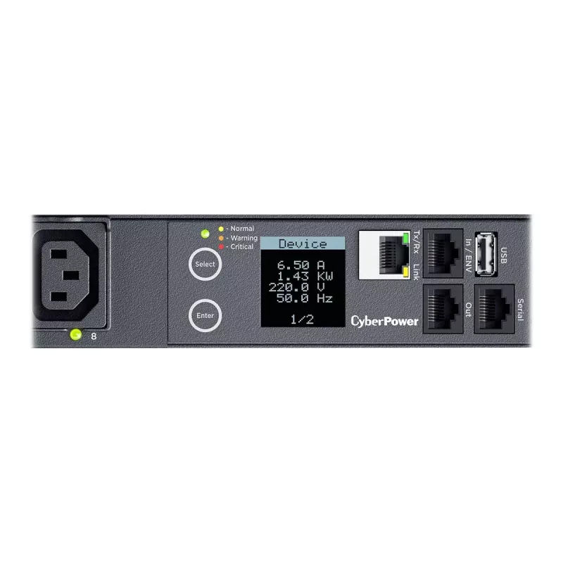 CyberPower PDU41005 valdomas maitinimo skirstytuvas (PDU) 8 AC lizdai 1U juodas