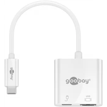 Goobay USB-C™ Multiport Adapter HDMI, baltas, 0.145 m
