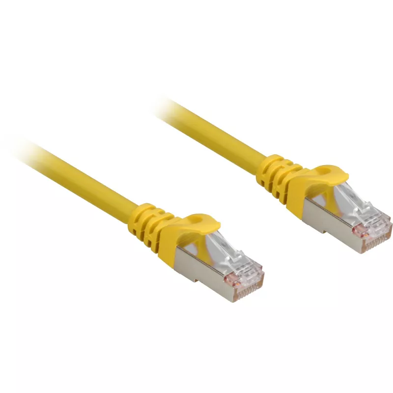 Tinklo laidas Sharkoon Cat.6a SFTP RJ-45 Cat6a 0,5 m geltonas