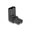 DeLOCK tinklo adapteris IEC 60320 C8 į C7 kištukinis lizdas 2,5 A 90° juodas