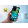 Apsauginis dėklas iKins Samsung Galaxy S20 Ultra — juodas vandens lelijų raštas
