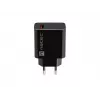 NATEC AC greitasis laidinis sieninis įkroviklis Ribera — 18 W (5–15 V, iki 3 A), 1× USB-A, Huawei FCP/SCP, juodas