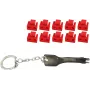 RJ45 prievado užraktas ShiverPeaks BS08-01033 — raudonas, 10 vnt. + 1 pagrindinis raktas