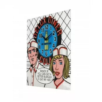 NeXtime klok 8167 Delux Diner sieninis laikrodis, 43x43 cm, įvairiaspalvis