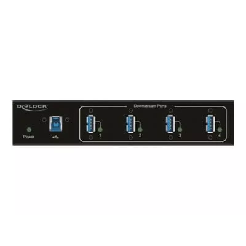 Delock 63309 išorinis pramoninis USB šakotuvas, 4 x USB 3.0 Type-A, 15 kV ESD apsauga, metalinis korpusas, tvirtinamas prie sienos