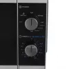 Kombinuota mikrobangų krosnelė Sharp YC-MG01E-S — 20 L, 800 W mikrobangos, 1000 W grilis, 5 galios lygiai, sukimo valdiklis, 25,5 cm padėklas
