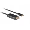 Lanberg USB-C į HDMI laidas, 0,5 m, 4K/60Hz, juodas