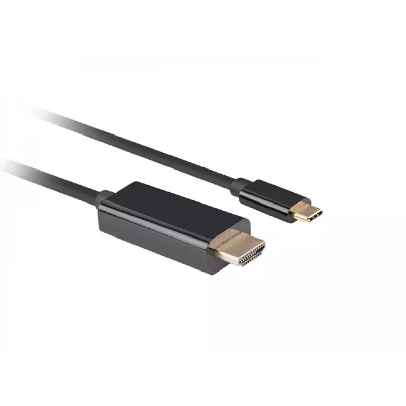Lanberg USB-C į HDMI laidas, 0,5 m, 4K/60Hz, juodas