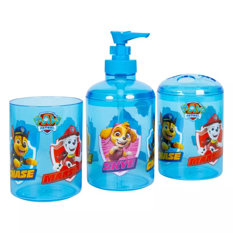 Vonios aksesuarų rinkinys Paw Patrol 3780 vaikams – muilo dozatorius ir kiti reikmenys